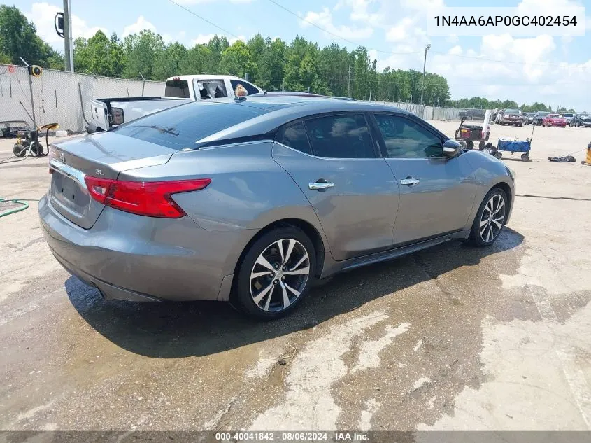 1N4AA6AP0GC402454 2016 Nissan Maxima 3.5 Sl