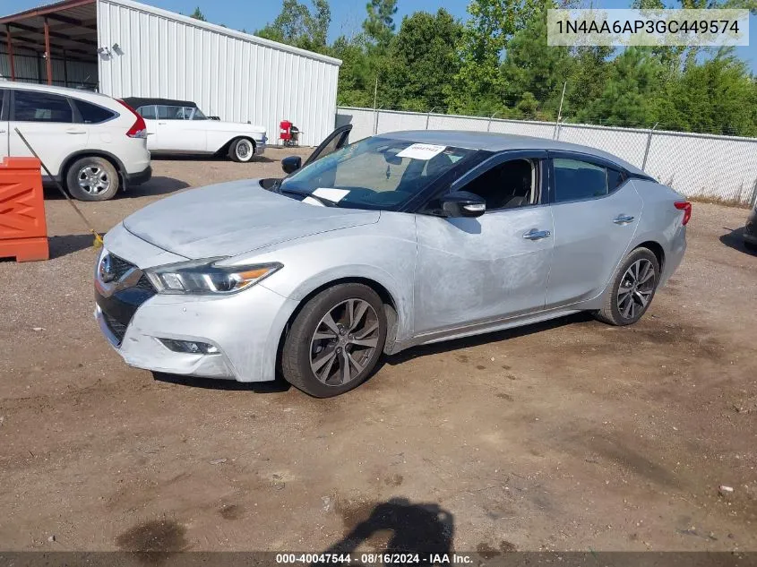 1N4AA6AP3GC449574 2016 Nissan Maxima 3.5 Sv