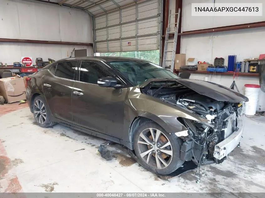 1N4AA6APXGC447613 2016 Nissan Maxima 3.5 Sv