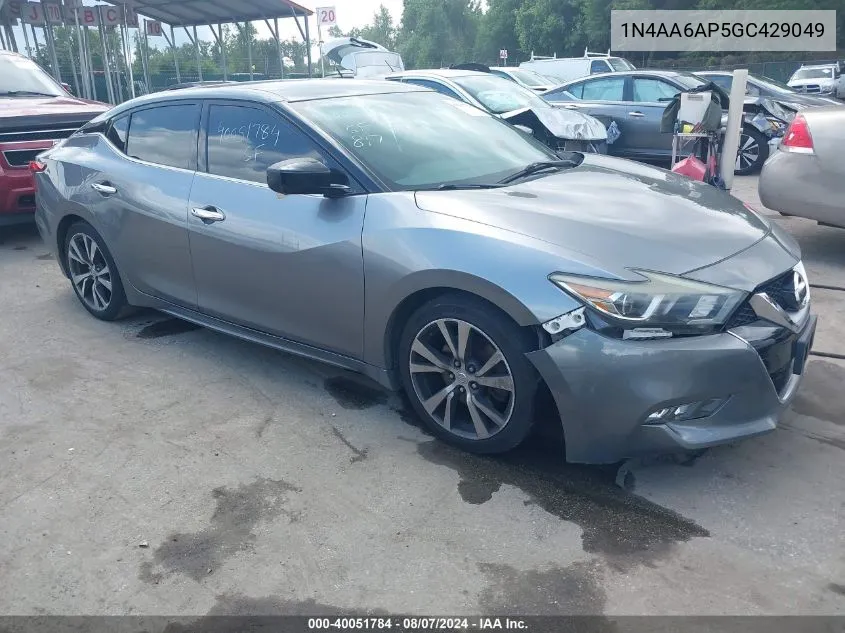 1N4AA6AP5GC429049 2016 Nissan Maxima 3.5 S