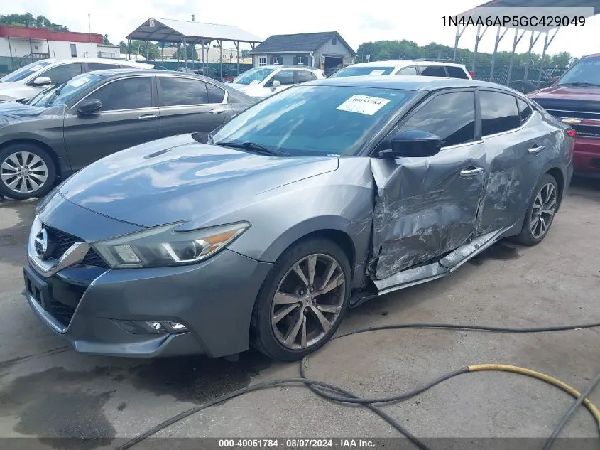 1N4AA6AP5GC429049 2016 Nissan Maxima 3.5 S