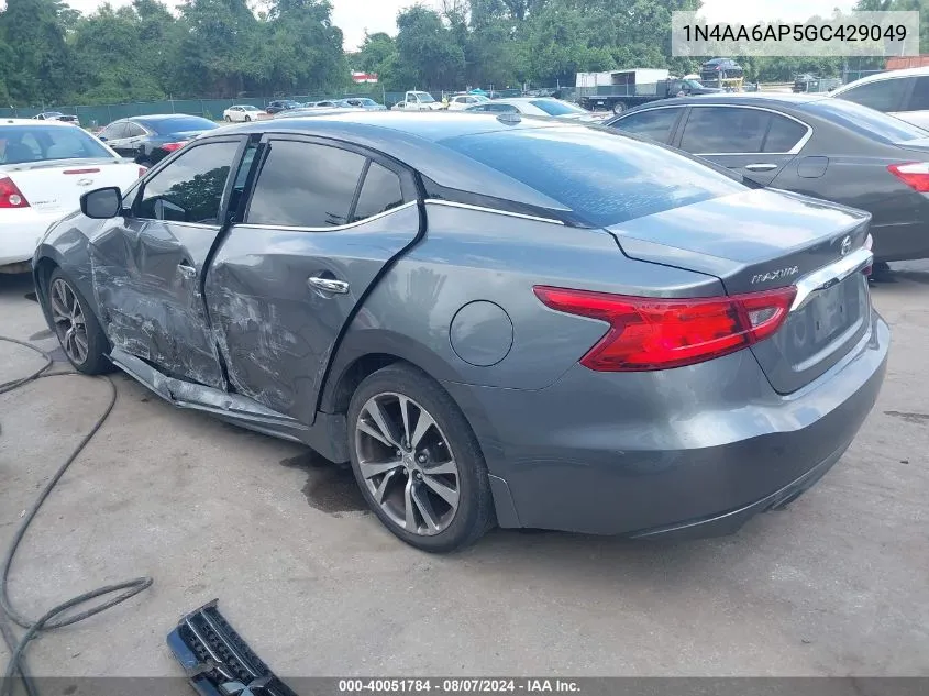 1N4AA6AP5GC429049 2016 Nissan Maxima 3.5 S