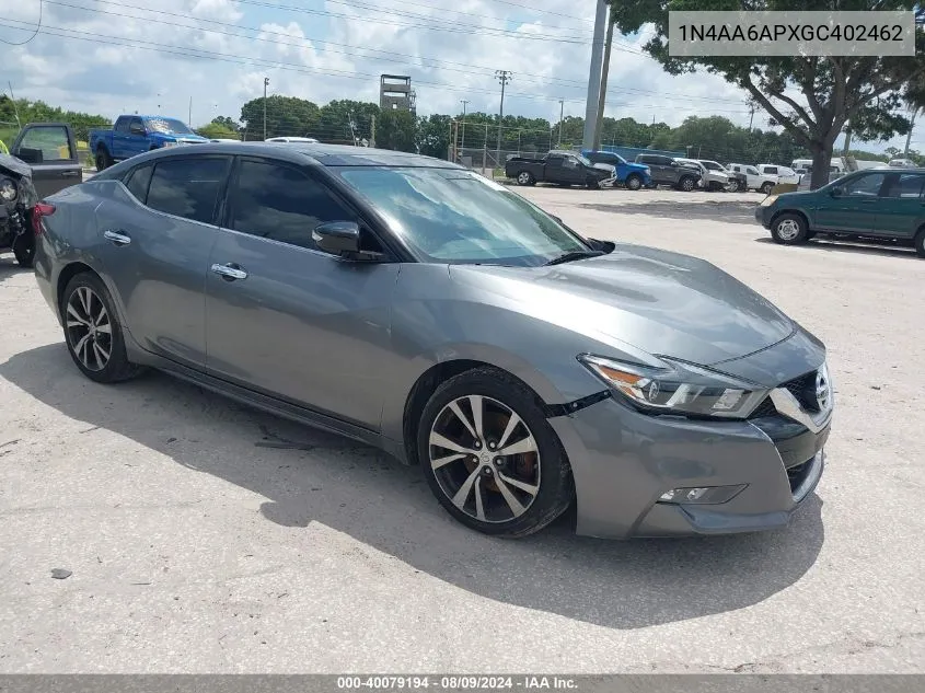 2016 Nissan Maxima 3.5 Sl VIN: 1N4AA6APXGC402462 Lot: 40079194