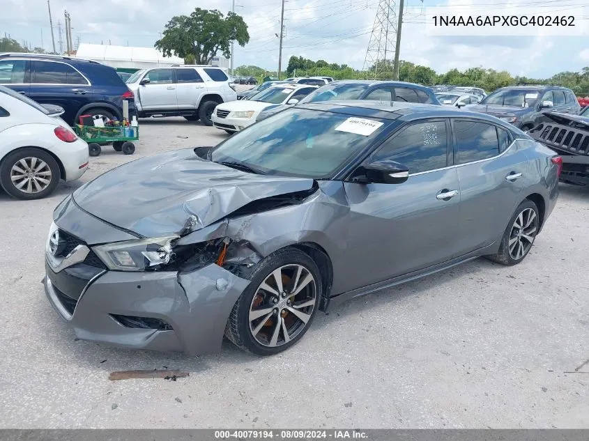 2016 Nissan Maxima 3.5 Sl VIN: 1N4AA6APXGC402462 Lot: 40079194