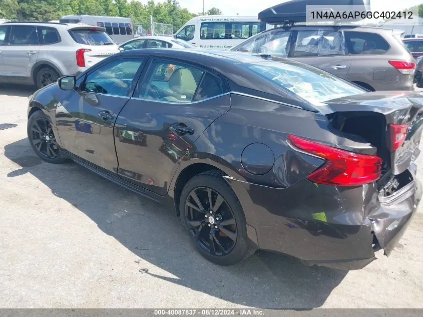 1N4AA6AP6GC402412 2016 Nissan Maxima 3.5 Sl