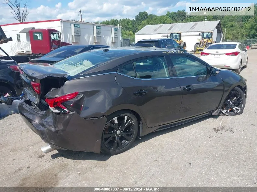 1N4AA6AP6GC402412 2016 Nissan Maxima 3.5 Sl