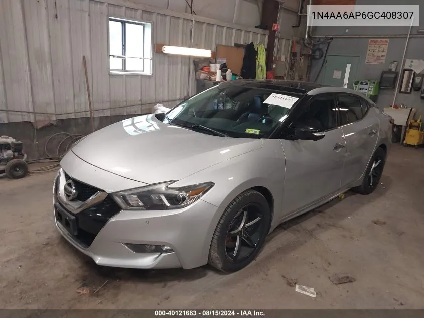 2016 Nissan Maxima 3.5 Platinum VIN: 1N4AA6AP6GC408307 Lot: 40121683