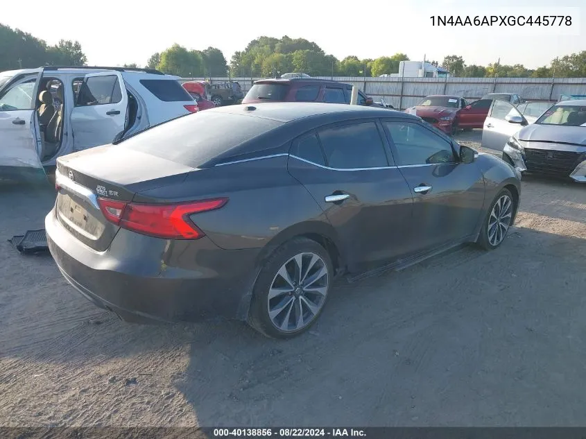 1N4AA6APXGC445778 2016 Nissan Maxima 3.5 Sr