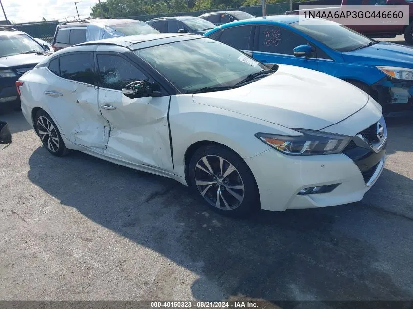 2016 Nissan Maxima 3.5 Platinum VIN: 1N4AA6AP3GC446660 Lot: 40150323