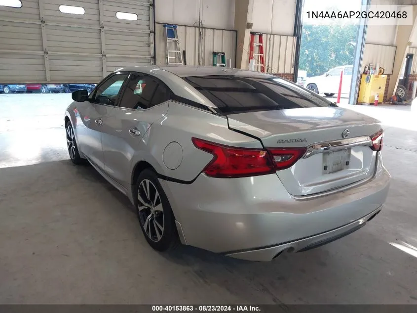 1N4AA6AP2GC420468 2016 Nissan Maxima 3.5 S