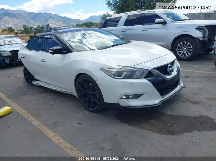 1N4AA6AP0GC379452 2016 Nissan Maxima 3.5 Platinum