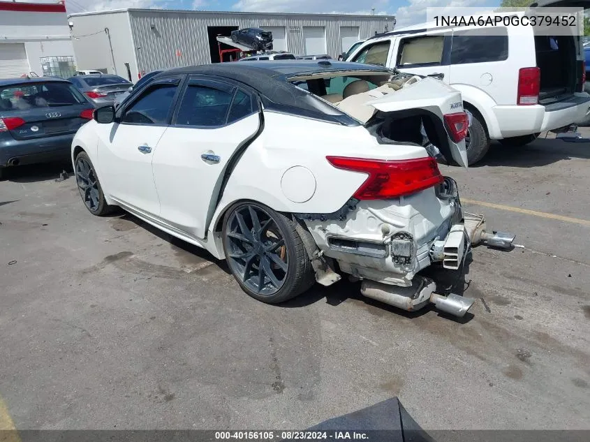 1N4AA6AP0GC379452 2016 Nissan Maxima 3.5 Platinum