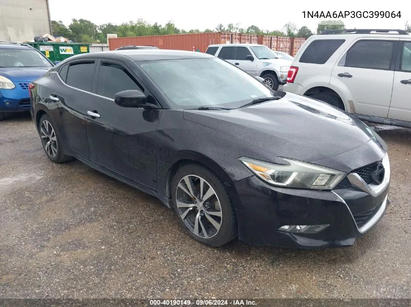 1N4AA6AP3GC399064 2016 Nissan Maxima 3.5 S