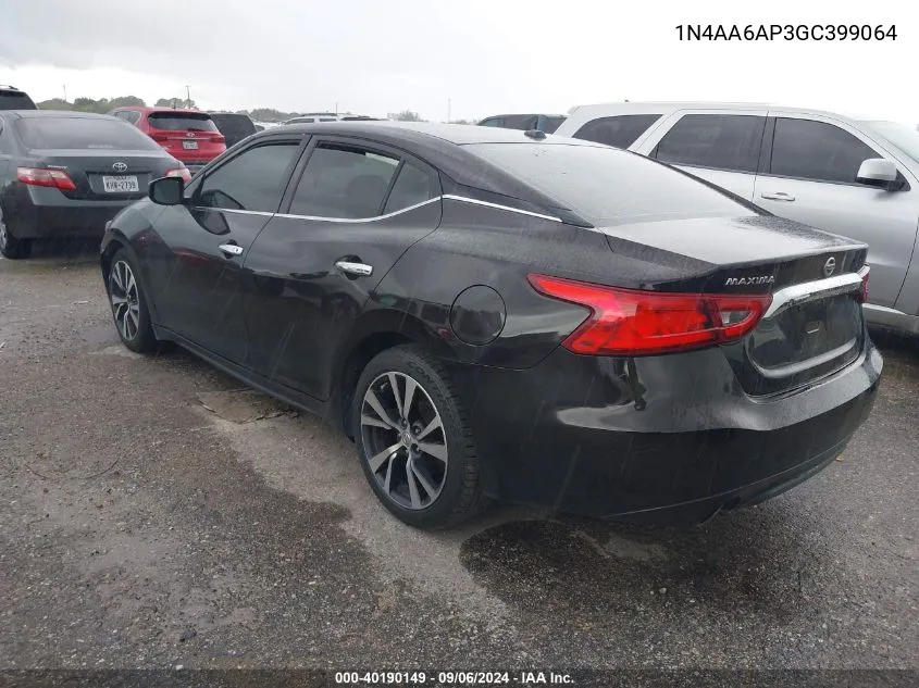 1N4AA6AP3GC399064 2016 Nissan Maxima 3.5 S