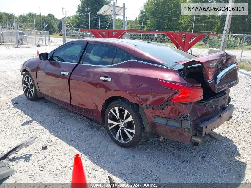 1N4AA6AP6GC406301 2016 Nissan Maxima 3.5 Sl