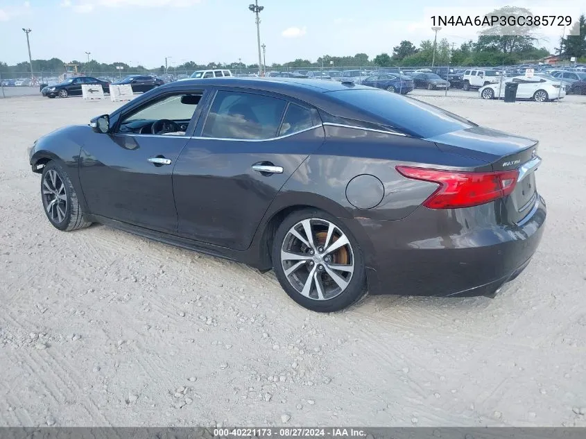 1N4AA6AP3GC385729 2016 Nissan Maxima 3.5 Sl