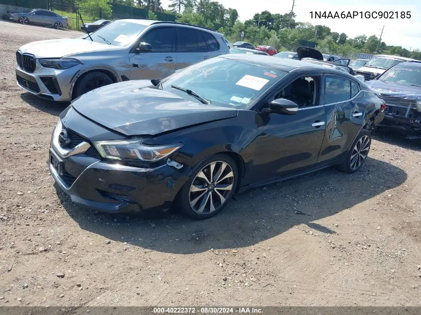 2016 Nissan Maxima 3.5 Platinum/3.5 S/3.5 Sl/3.5 Sr/3.5 Sv VIN: 1N4AA6AP1GC902185 Lot: 40222372