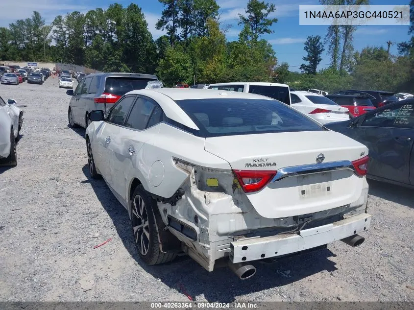 2016 Nissan Maxima 3.5 Sv VIN: 1N4AA6AP3GC440521 Lot: 40263364