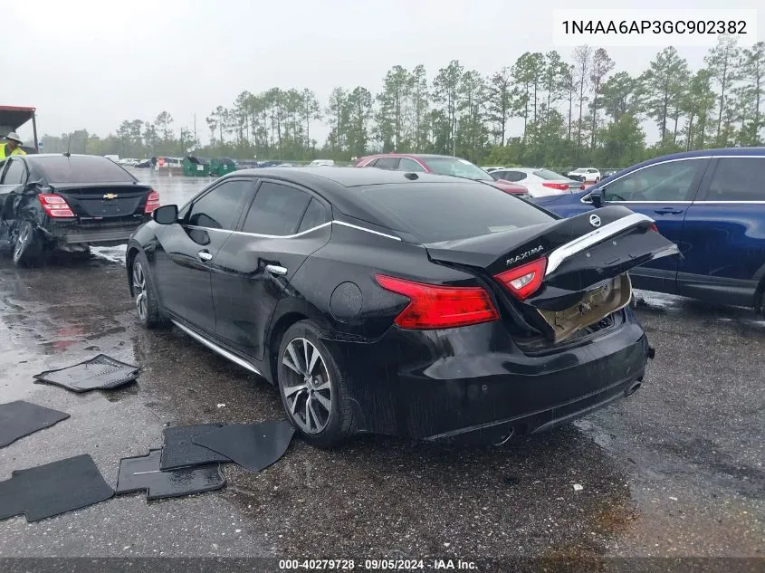 2016 Nissan Maxima 3.5 Sv VIN: 1N4AA6AP3GC902382 Lot: 40279728