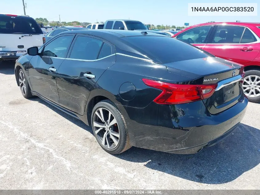 1N4AA6AP0GC383520 2016 Nissan Maxima 3.5 Platinum/3.5 S/3.5 Sl/3.5 Sr/3.5 Sv