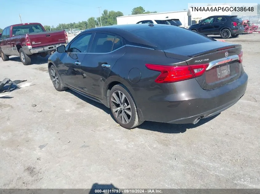 1N4AA6AP6GC438648 2016 Nissan Maxima 3.5 Sv