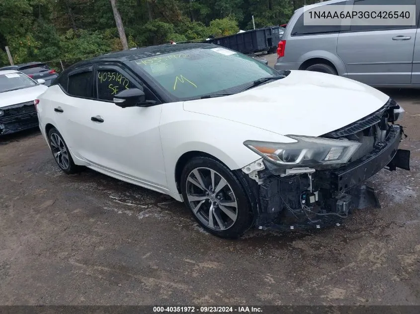 2016 Nissan Maxima 3.5 Platinum VIN: 1N4AA6AP3GC426540 Lot: 40351972