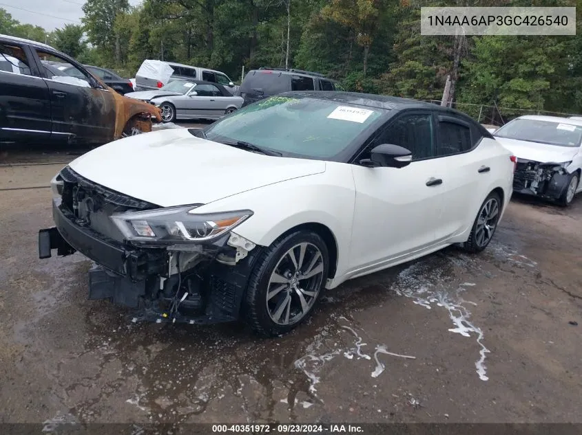 2016 Nissan Maxima 3.5 Platinum VIN: 1N4AA6AP3GC426540 Lot: 40351972