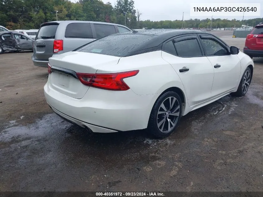 1N4AA6AP3GC426540 2016 Nissan Maxima 3.5 Platinum