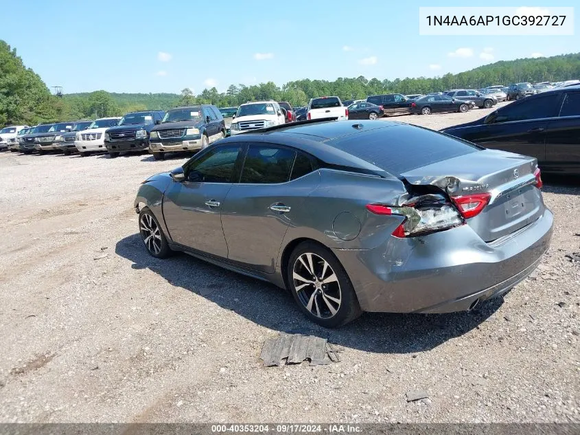 1N4AA6AP1GC392727 2016 Nissan Maxima 3.5 Platinum