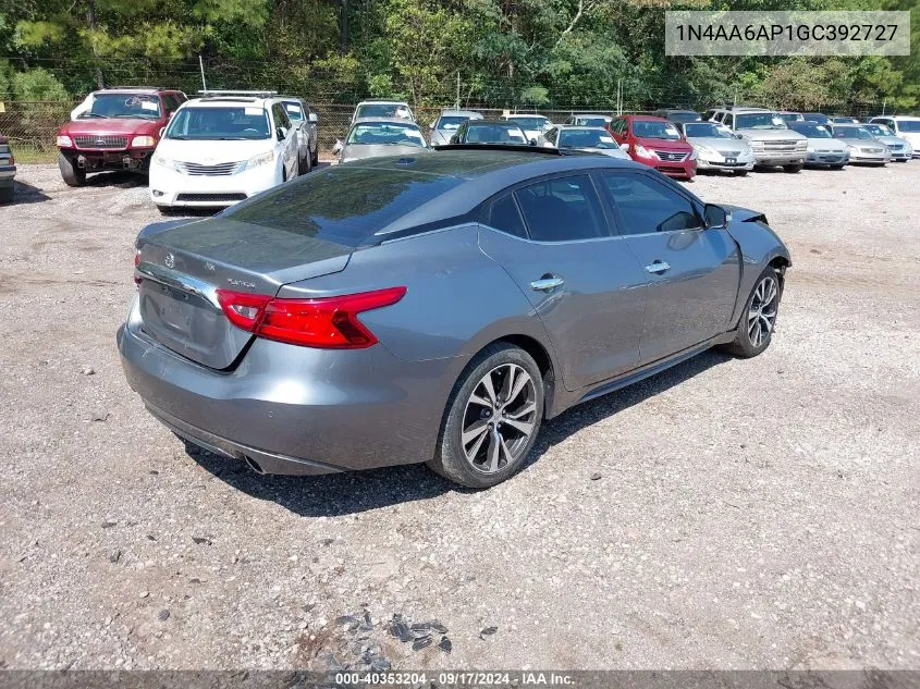 1N4AA6AP1GC392727 2016 Nissan Maxima 3.5 Platinum