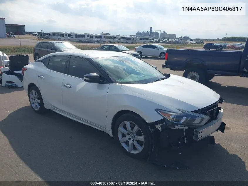 1N4AA6AP8GC406817 2016 Nissan Maxima 3.5 Sv