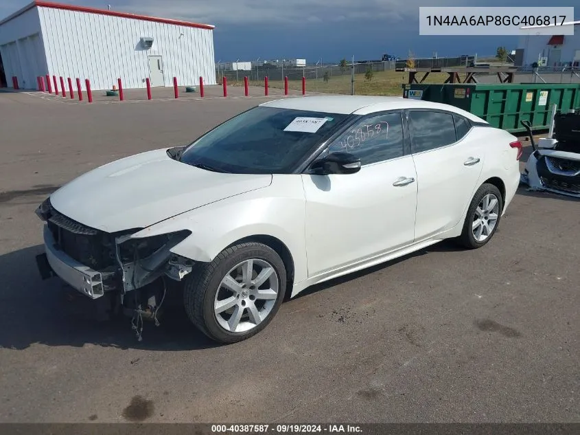 1N4AA6AP8GC406817 2016 Nissan Maxima 3.5 Sv