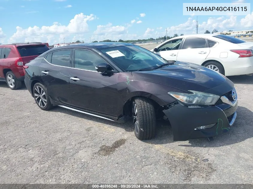 1N4AA6AP4GC416115 2016 Nissan Maxima 3.5 Platinum