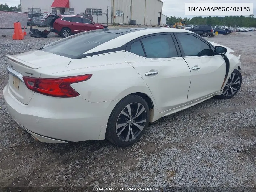 1N4AA6AP6GC406153 2016 Nissan Maxima 3.5S/Sv/Sl/Sr/Plat