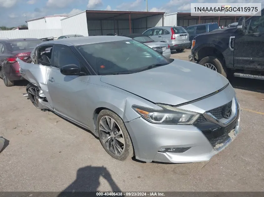 1N4AA6AP5GC415975 2016 Nissan Maxima 3.5S/Sv/Sl/Sr/Plat