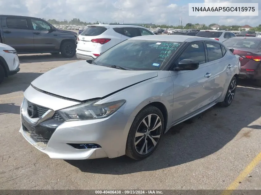 1N4AA6AP5GC415975 2016 Nissan Maxima 3.5S/Sv/Sl/Sr/Plat