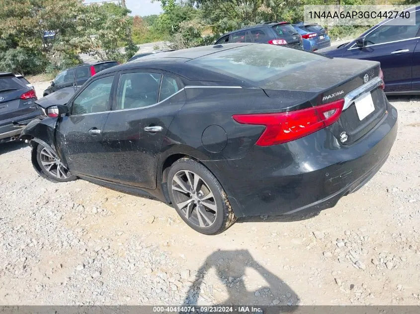 1N4AA6AP3GC442740 2016 Nissan Maxima 3.5 Sl