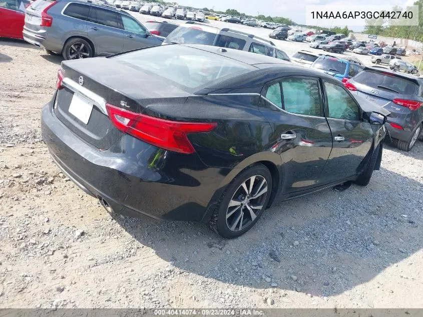 1N4AA6AP3GC442740 2016 Nissan Maxima 3.5 Sl