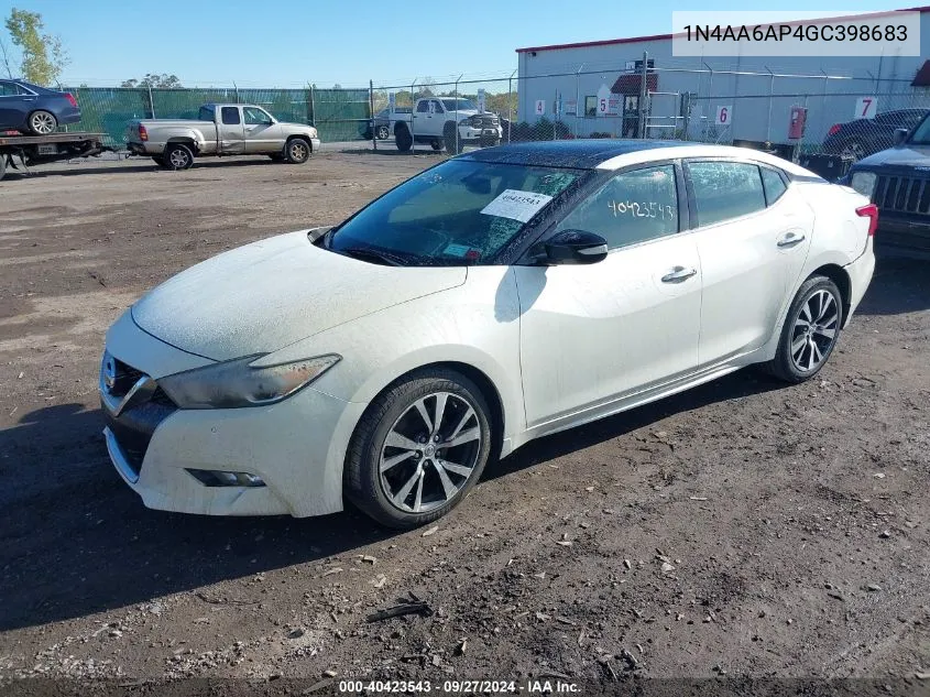 2016 Nissan Maxima 3.5 Sl VIN: 1N4AA6AP4GC398683 Lot: 40423543