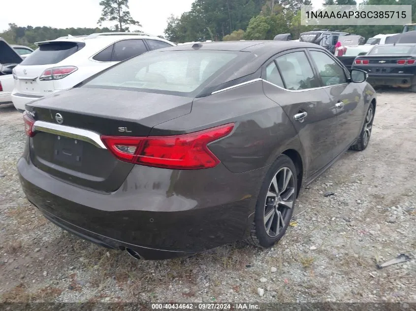 1N4AA6AP3GC385715 2016 Nissan Maxima 3.5 Sl