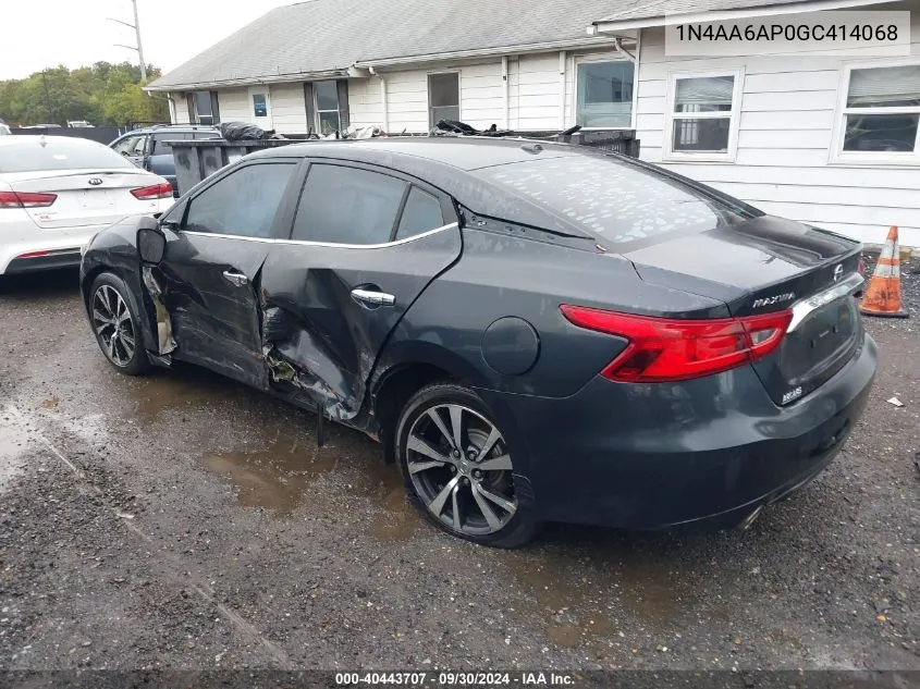 2016 Nissan Maxima 3.5 Sv VIN: 1N4AA6AP0GC414068 Lot: 40443707