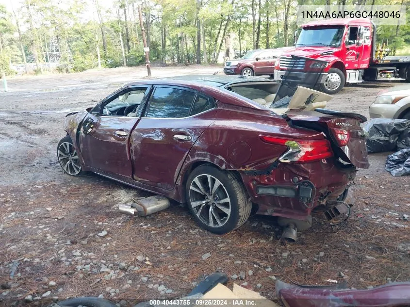 2016 Nissan Maxima 3.5 Platinum VIN: 1N4AA6AP6GC448046 Lot: 40443755