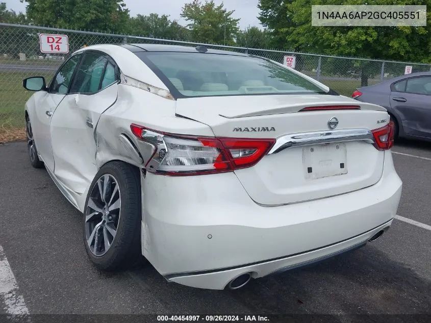 1N4AA6AP2GC405551 2016 Nissan Maxima 3.5 Platinum