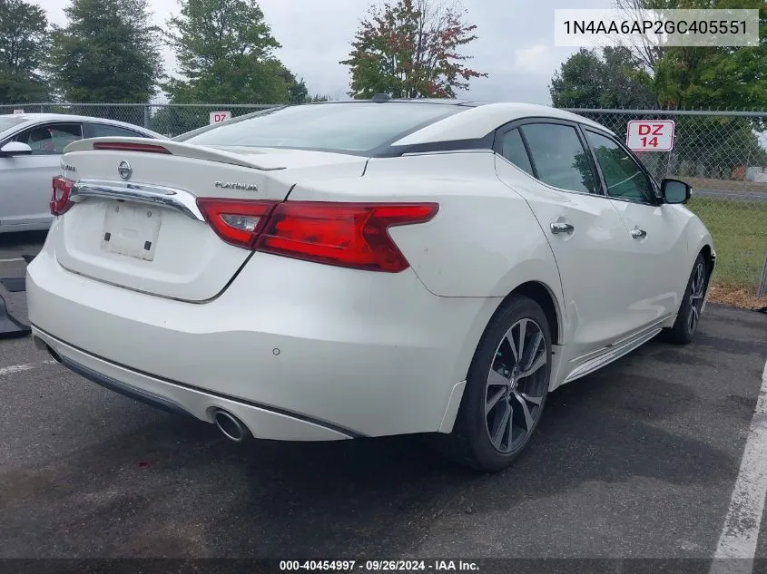 1N4AA6AP2GC405551 2016 Nissan Maxima 3.5 Platinum