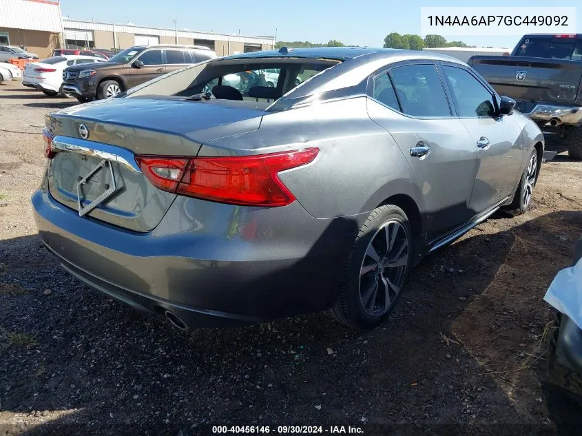 1N4AA6AP7GC449092 2016 Nissan Maxima 3.5 S