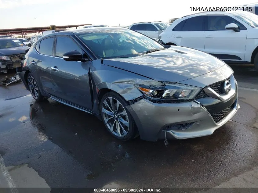 2016 Nissan Maxima 3.5 Sr VIN: 1N4AA6AP6GC421185 Lot: 40458095