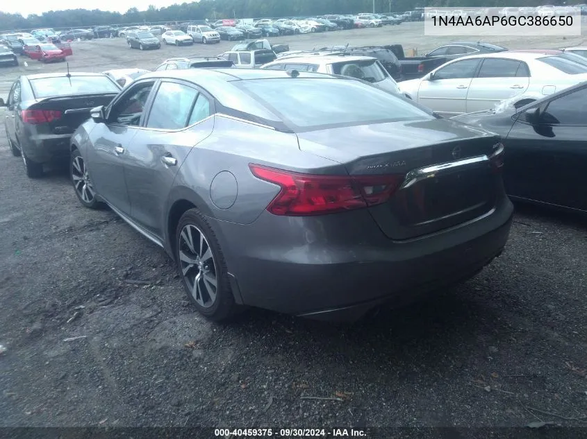 1N4AA6AP6GC386650 2016 Nissan Maxima 3.5 Platinum