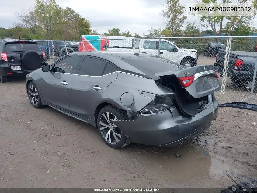 2016 Nissan Maxima 3.5 Sl VIN: 1N4AA6AP0GC900332 Lot: 40470923