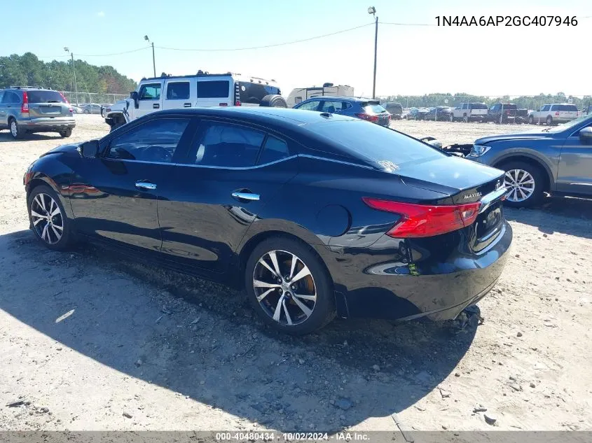 1N4AA6AP2GC407946 2016 Nissan Maxima 3.5 Platinum