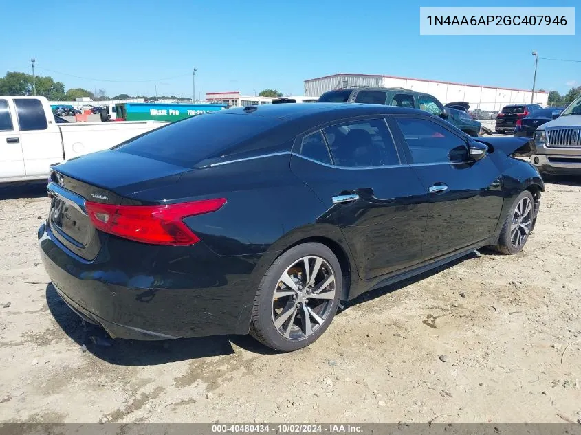 1N4AA6AP2GC407946 2016 Nissan Maxima 3.5 Platinum